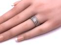 Silver Clear CZ Eternity Ring Size P