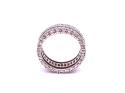 Silver Clear CZ Eternity Ring Size P