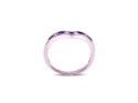 Silver CZ & Sapphire Wishbone Ring Size M