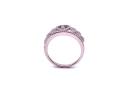 Silver CZ Heart Tiara Ring Size N