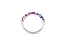 Silver Multicoloured CZ Ring Size P