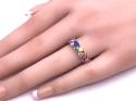 Silver Multicoloued CZ Eternity Ring Size P