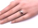 Silver CZ Signet Ring Size O