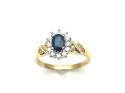 18ct Sapphire & Diamond Cluster Ring