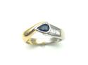 18ct 2 Colour Sapphire & Diamond Ring