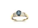 9ct Yellow Gold Sapphire & Diamond Ring