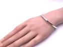 Silver Plain Square Edged Plain Bangle