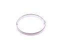 Silver Medium Oval Hinged Plain Bangle