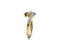 9ct Yellow Gold Epidote & Diamond Ring