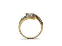 9ct Yellow Gold Epidote & Diamond Ring