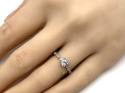 9ct White Gold Aquamarine & Diamond Solitaire Ring