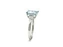 9ct White Gold Blue Topaz & Diamond Solitaire Ring