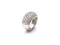 Silver CZ Dome Ring Size O