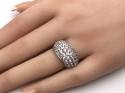 Silver CZ Dome Ring Size O