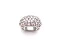 Silver CZ Dome Ring Size O