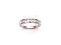 Silver CZ Half Eternity Ring Size O