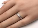 Silver CZ Half Eternity Ring Size O