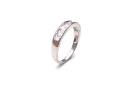 Silver CZ Half Eternity Ring Size O