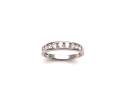 Silver CZ Half Eternity Ring Size R