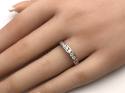 Silver CZ Half Eternity Ring Size R