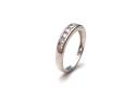 Silver CZ Half Eternity Ring Size R