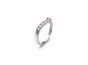 Silver CZ Wishbone Ring Size R