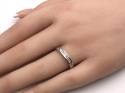 Silver CZ Half Eternity Ring Size R