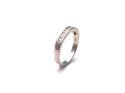 Silver CZ Half Eternity Ring Size R