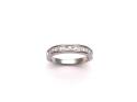 Silver CZ Half Eternity Ring Size Q