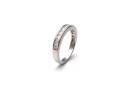 Silver CZ Half Eternity Ring Size Q