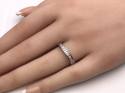 Silver CZ Half Eternity Ring Size Q