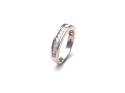 Silver CZ Half Eternity Ring Size O