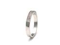 Silver Double Row CZ Half Eternity Ring Size R