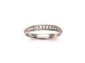 Silver CZ Half Eternity Ring Size M