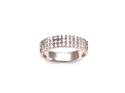 Silver CZ 3 Row Eternity Ring Size P