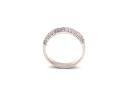 Silver CZ 3 Row Eternity Ring Size P