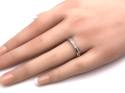 Silver CZ Wishbone Ring Size O