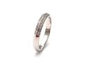 Silver CZ Double Row Half Eternity Ring Size O