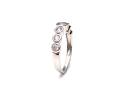 Silver CZ Half Eternity Bezel Set Ring Size O