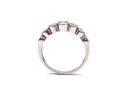 Silver CZ Half Eternity Bezel Set Ring Size O