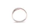 Silver CZ Crossover Half Eternity Ring Size R