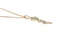 9ct Yellow Gold Diamond Love Pendant & Chain