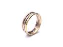 9ct 3 Colour Gold Wedding Ring