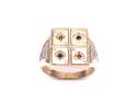 9ct Yellow Gold Diamond Cards Ring