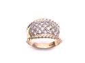 9ct Yellow Gold CZ Pave Ring