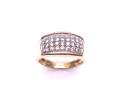 9ct Yellow Gold CZ Pave Ring