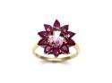 9ct Yellow Gold Ruby & Pink Beryl Ring