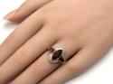 9ct Yellow Gold Garnet & Diamond Ring