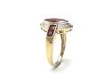 9ct Yellow Gold Garnet & Diamond Ring