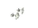 Silver CZ Elephant Stud Earrings